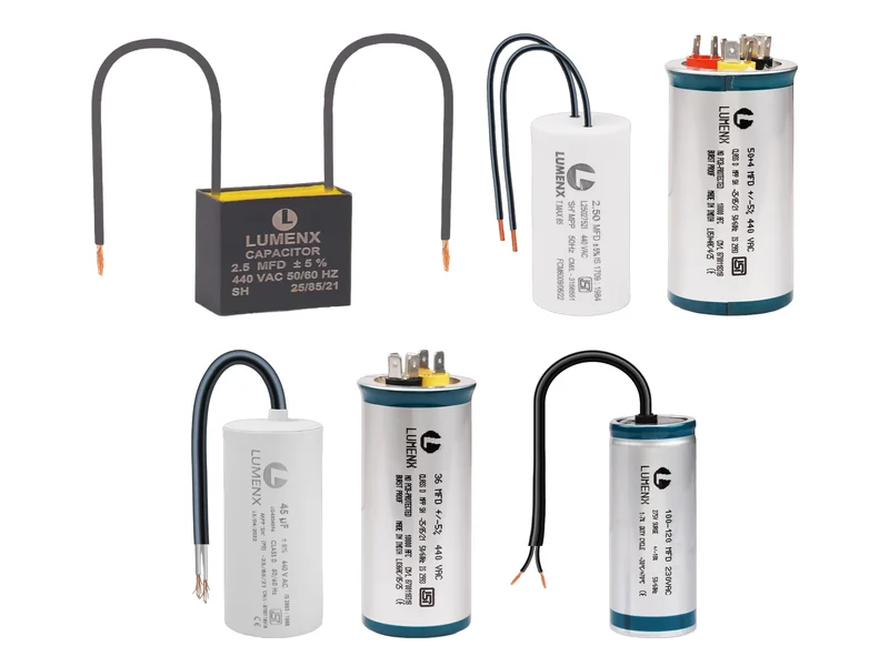 Lumenx fan, AC, motor run and starting capacitors